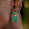 image:imageRossSimons 1920 ct tw Emerald Drop Earrings in 18kt Gold Over Sterling