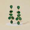 image:imageRossSimons 2268 ct tw Emerald Drop Earrings in 18kt Gold Over Sterling