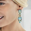 image:imageRossSimons 2430 ct tw Tonal Blue Topaz and 230 ct tw Iolite Drop Earrings in 18kt Gold Over Sterling