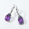 image:imageRossSimons 340 ct tw Amethyst and 30 ct tw Tanzanite Drop Earrings in Sterling Silver