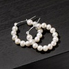 image:imageRossSimons 45mm Cultured Pearl Hoop Earrings in Sterling Silver