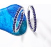 image:imageRossSimons 600 ct tw Sapphire InsideOutside Hoop Earrings in Sterling Silver