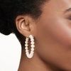 image:imageRossSimons 67mm Cultured Pearl Hoop Earrings in 14kt Yellow Gold