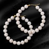 image:imageRossSimons 67mm Cultured Pearl Hoop Earrings in 14kt Yellow Gold