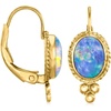 image:imageRossSimons Blue Opal Triplet Drop Earrings in 14kt Yellow Gold