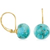 image:imageRossSimons Button Turquoise Drop Earrings in 14kt Yellow Gold