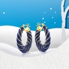 image:imageRossSimons Carved Gemstone Hoop Earrings with 14kt Yellow GoldLapis Lazuli