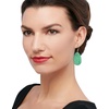 image:imageRossSimons Carved Jade Floral Drop Earrings in 14kt Yellow Gold