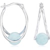 image:imageRossSimons Gemstone Double Hoop Earrings in Sterling Silver