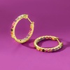 image:imageRossSimons Gemstone Hoop Earrings in Sterling Silver