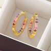 image:imageRossSimons Gemstone Hoop Earrings in Sterling Silver