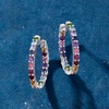 image:imageRossSimons Gemstone Hoop Earrings in Sterling SilverAmethyst