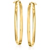 image:imageRossSimons Italian 14kt Yellow Gold Flat Oval Hoop Earrings