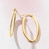 image:imageRossSimons Italian 14kt Yellow Gold Oval Hoop Earrings
