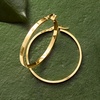 image:imageRossSimons Italian 14kt Yellow Gold SquaredEdge Hoop Earrings