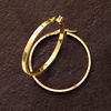 image:imageRossSimons Italian 14kt Yellow Gold SquaredEdge Hoop Earrings