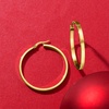 image:imageRossSimons Italian 14kt Yellow Gold SquaredEdge Hoop Earrings