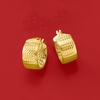 image:imageRossSimons Italian 14kt Yellow Gold Textured Huggie Hoop Earrings