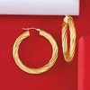 image:imageRossSimons Italian 14kt Yellow Gold Twisted Hoop Earrings
