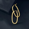 image:imageRossSimons Italian 14kt Yellow Gold Twisted Oval Hoop Earrings