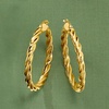 image:imageRossSimons Italian 18kt Gold Over Sterling Medium Twisted Hoop Earrings