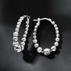 image:imageRossSimons Italian Sterling Silver Beaded Oval Hoop Earrings