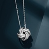 image:imageRossSimons Italian Sterling Silver Love Knot Pendant NecklaceNo Gemstone