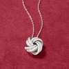 image:imageRossSimons Italian Sterling Silver Love Knot Pendant NecklaceNo Gemstone