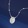 image:imageRossSimons Italian Sterling Silver Miraculous Medal Bead Station NecklaceNo Gemstone