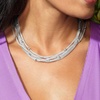 image:imageRossSimons Italian Sterling Silver MultiStrand Mesh NecklaceNo Gemstone