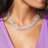 image:imageRossSimons Italian Sterling Silver MultiStrand Mesh NecklaceNo Gemstone
