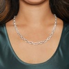 image:imageRossSimons Italian Sterling Silver Paper Clip Link Toggle NecklaceNo Gemstone