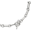 image:imageRossSimons Italian Sterling Silver Paper Clip Link Toggle NecklaceNo Gemstone
