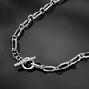 image:imageRossSimons Italian Sterling Silver Paper Clip Link Toggle NecklaceNo Gemstone