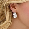 image:imageRossSimons Italian Sterling Silver Pleated Twist Hoop Earrings