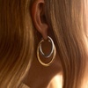 image:imageRossSimons Italian Sterling Silver and 18kt Gold Over Sterling DoubleHoop Earrings