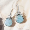 image:imageRossSimons Larimar Octopus Drop Earrings in Sterling Silver