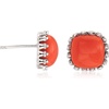 image:imageRossSimons Orange Coral Square Stud Earrings in Sterling Silver