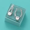 image:imageRossSimons Pearl Double Hoop Earrings in Sterling Silver10 Inches