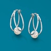 image:imageRossSimons Pearl Double Hoop Earrings in Sterling Silver10 Inches