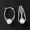 image:imageRossSimons Pearl Double Hoop Earrings in Sterling Silver10 Inches