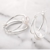 image:imageRossSimons Pearl Double Hoop Earrings in Sterling Silver10 Inches