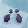 image:imageRossSimons Precious Gemstone Drop Earrings in Sterling Silverblue