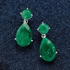 image:imageRossSimons Precious Gemstone Drop Earrings in Sterling Silvergreen