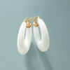 image:imageRossSimons Round Gemstone Hoop Earrings in 14kt Gold 1 18 inchesWhite