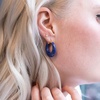 image:imageRossSimons Round Gemstone Hoop Earrings in 14kt Gold 1 18 inchesblue