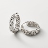 image:imageRossSimons Sterling Silver Byzantine Hoop Earrings10 Inches