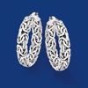 image:imageRossSimons Sterling Silver Byzantine Hoop Earrings125 Inches