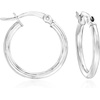 image:imageRossSimons Sterling Silver Jewelry Set 3 Pairs Of Textured and Polished Hoop Earrings