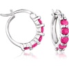 image:imageRossSimons Three Pair Gemstone Huggie Hoop Earrings